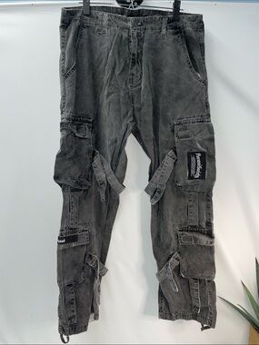 BLACK SQUAD EURO CARGO PANTS FTL-06-159